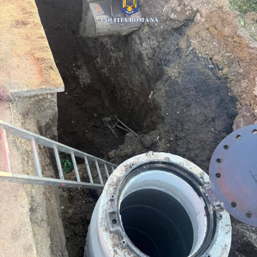 Deces după cădere într-un șanț de canalizare în Găești