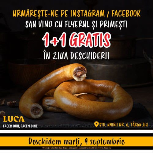 LUCA își extinde prezența națională: deschide a doua patiserie la Târgu Jiu