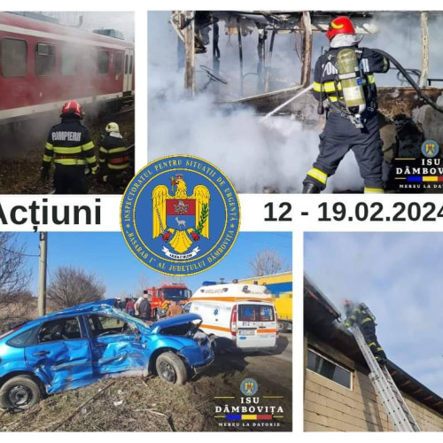 Inspectoratul pentru Situaţii de Urgenţă din Dâmboviţa a acţionat la 257 de evenimente într-o perioadă de 8 zile