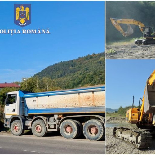 Trei bărbați, conducători de autocamioane, cercetați pentru balastru ilegal