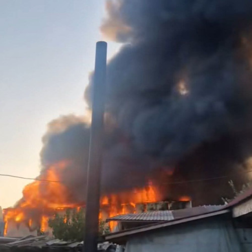 Incendiu într-o hală din Șendreni, lângă Galați