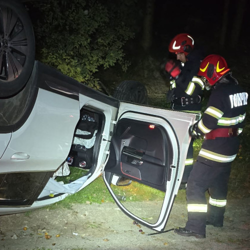 Accident rutier între Vadu Moților și Poiana Vadului, intervenție a pompierilor din Câmpeni