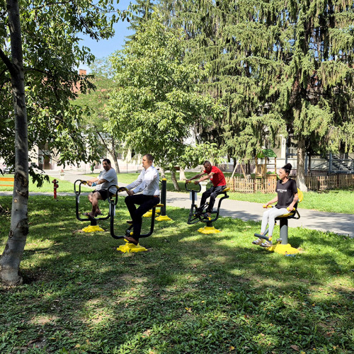 Instalarea a șase aparate de fitness în aer liber la Spitalul de Pneumoftiziologie Sibiu