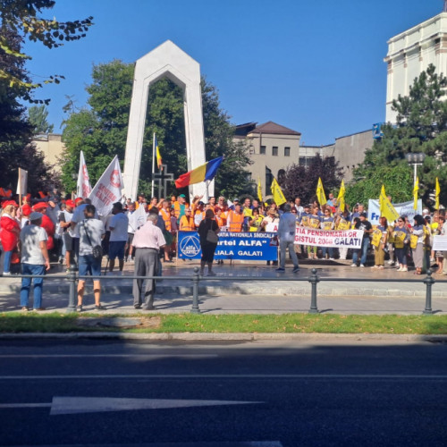 Protest în Galați împotriva noilor măsuri de austeritate