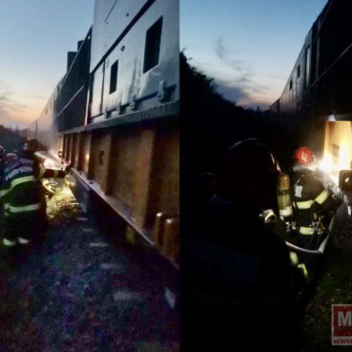 Incendiu la locomotiva unui tren între Suceava și Botoșani, în zona Cervicești