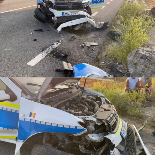 Accident rutier grav în Prunișor, județ Mehedinți, implicând o autospecială de poliție