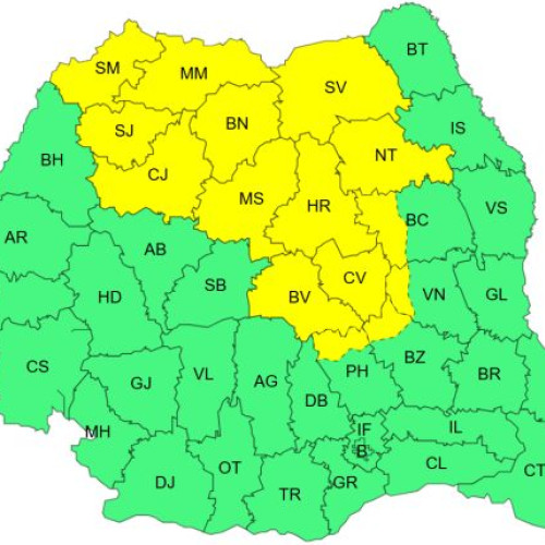 Instabilitate atmosferică vizată în Maramureș, Transilvania și nordul Moldovei