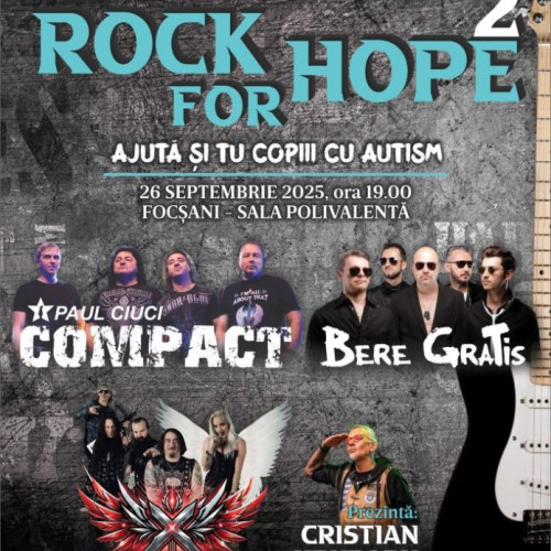 Rock for Hope la Focșani pentru copii cu autism