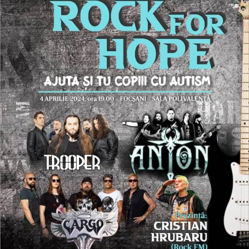 Rock for Hope la Focșani: concert caritabil pentru autism