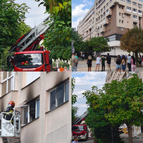 Incendiu într-un bloc de pe strada Victoriei, fără răni
