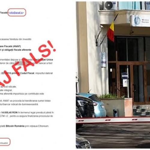 ANAF avertizează asupra mesajelor false în numele instituției