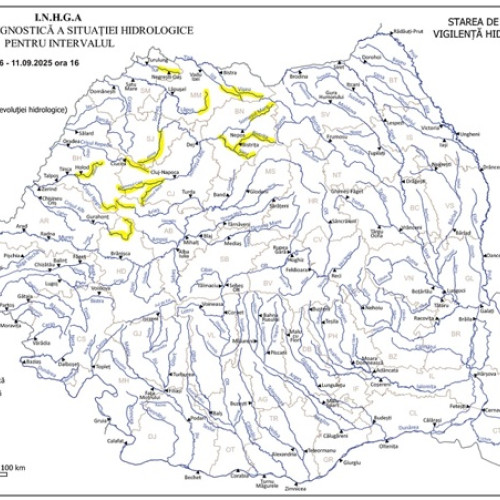 Risc de viituri în nordul țării, avertizare INHGA
