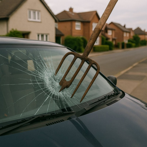 Tânăr din Ineu lovește cu o furcă în Curtici după o altercație