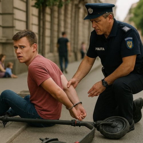 Tânăr din Arad reținut după accident cu trotineta pe Bulevardul Revoluției