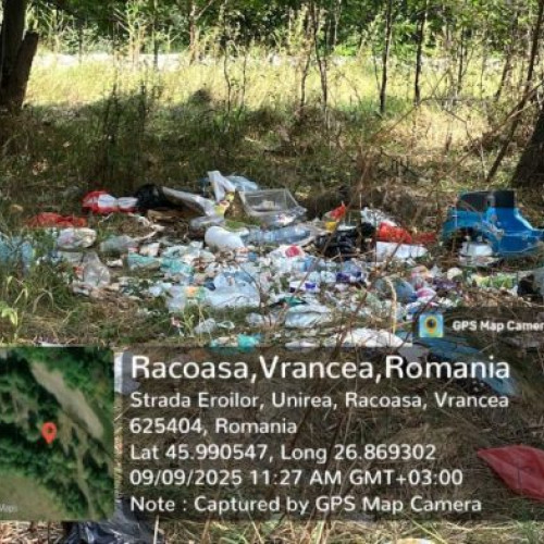 Control la Răcoasa, Vrancea, pentru depozite în albia Șușiței, fără dovezi