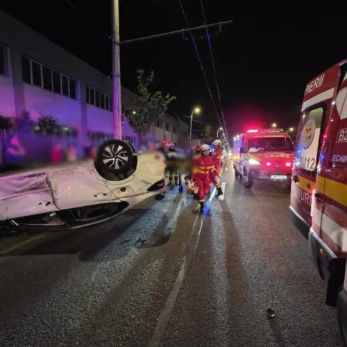 Accident pe banda 1: șofer din Alba și tânăr din Bistrița-Năsăud implicați