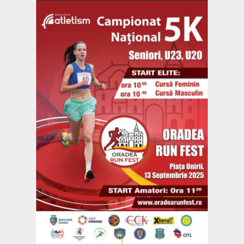 Oradea găzduiește Campionatul Național de Alergare 5K și Oradea Run Fest
