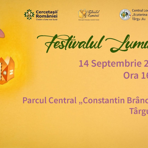 Festivalul luminii aprinde parcul central Târgu Jiu