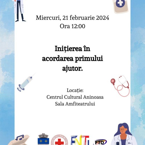 Primăria Aninoasa organizează curs de prim ajutor în colaborare cu Crucea Roșie și Organizația Tinerilor