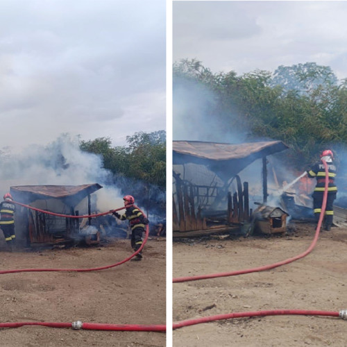 Pompieri intervin în Mihai Bravu, Tulcea pentru lichidare incendiu