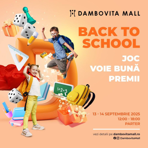 Dâmbovița Mall organizează două zile de distracție pentru începutul anului școlar