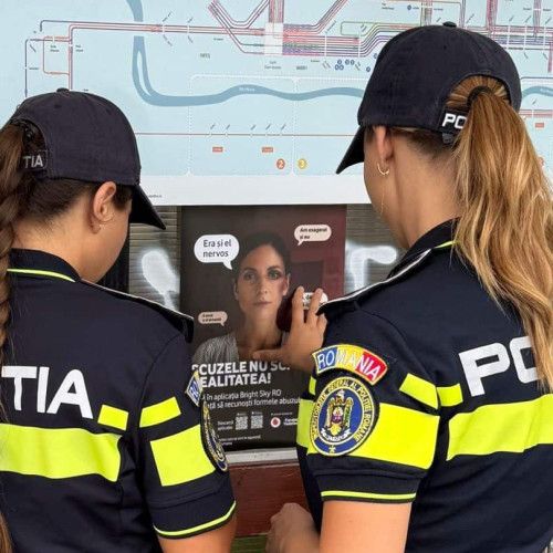Polițiștii din Alba Iulia promovează Bright Sky RO pentru prevenția violenței