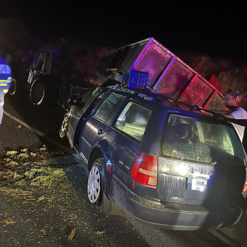 Accident pe DN 3 în Ostrov: un mort și răniți