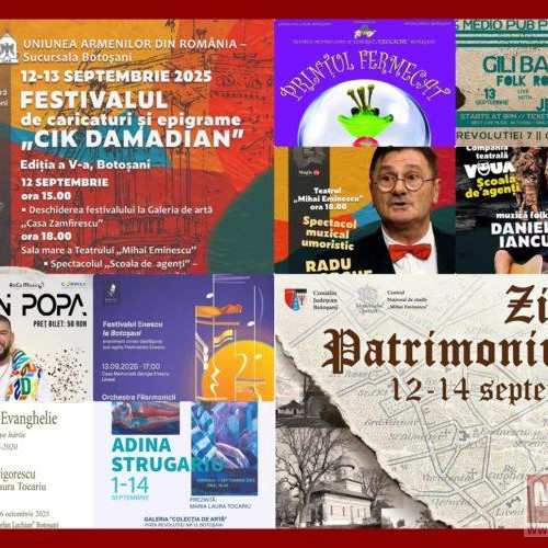 Weekend plin de muzică, teatru și patrimoniu în 12–14 septembrie