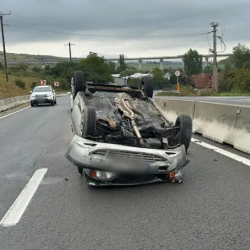 Accident pe DN1 – E60 în Vâlcele, șofer din Mureș rămâne în siguranță