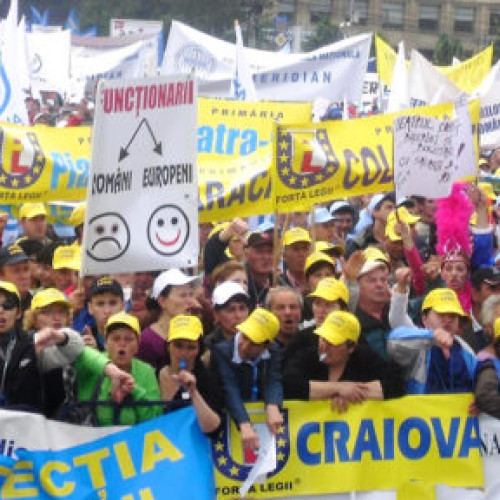 Protest în București al sindicatelor din administrația publică locală