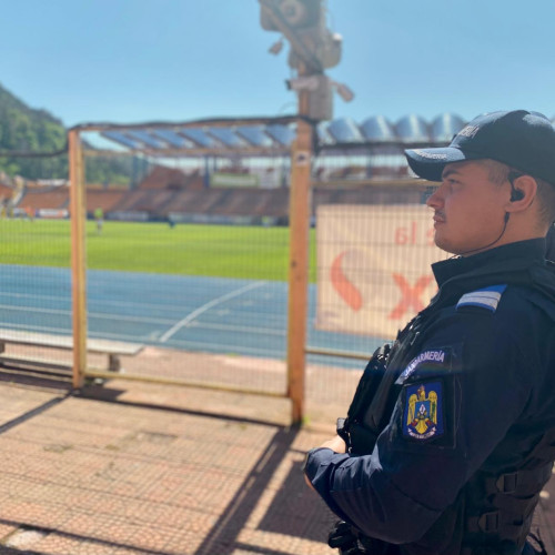 Jandarmi nemțeni asigură ordinea la meciul Ceahlăul — Bihor Oradea