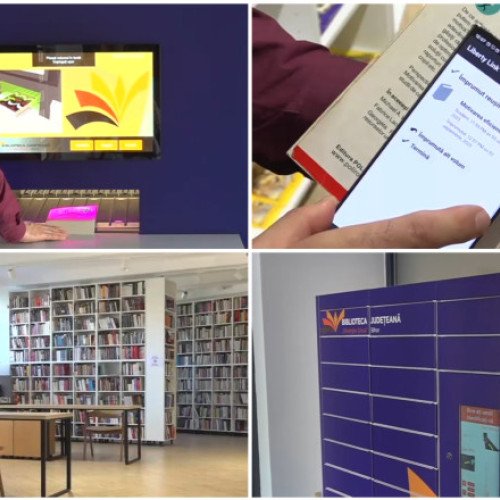 Video Cărți împrumutate cu telefonul, în sistem self-service. Cum arată cea mai modernă bibliotecă din România, deschisă nonstop