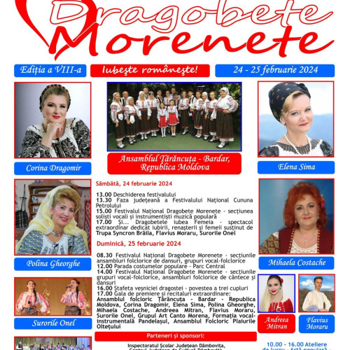Dragobete Morenete" aduce bucurie şi tradiţii la Festivalul Naţional de Arte şi Tradiţii de la Moreni