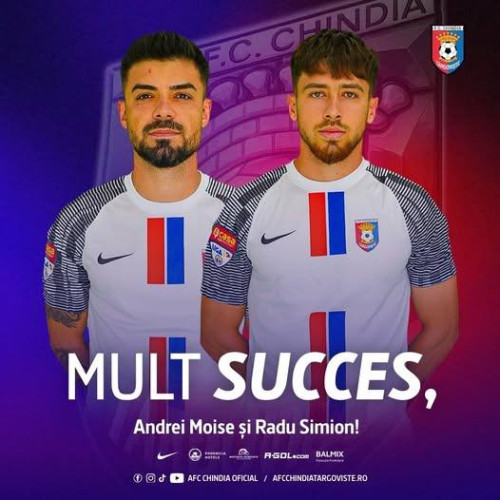 Chindia Târgoviște a renunțat la Andrei Moise și Radu Simion în această vară