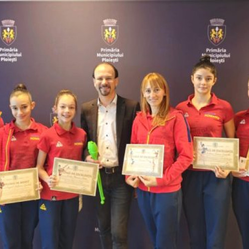 Vicecampioanele naționale la gimnastică ritmică, premiate la Ploiești