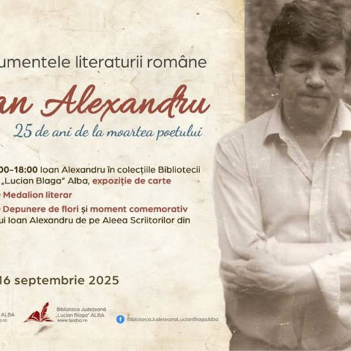 Se comemorează 25 de ani de la moartea poetului Ioan Alexandru în Alba