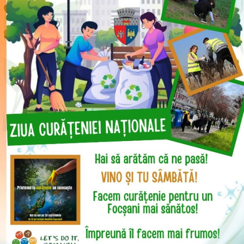 Peste 760 de voluntari se mobilizează pentru curățenia orașului Focșani