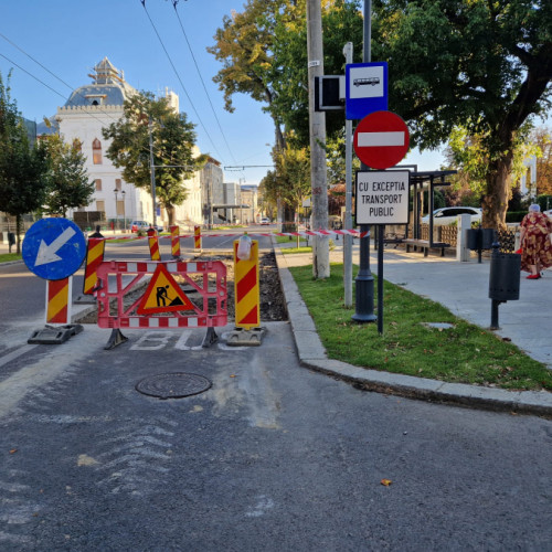 Strada Domnească a suferit o nouă cedare de teren în zona stației de transport