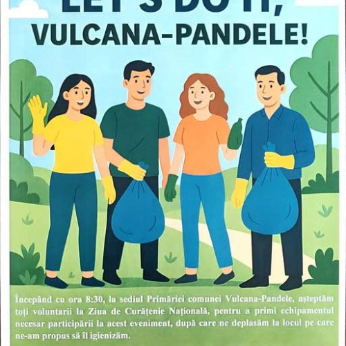 Vulcana-Pandele se alătură campaniei naționale Let’s Do It, Romania!