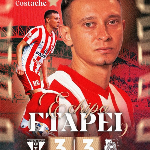 Valentin Costache, jucătorul meciului în egalul spectaculos dintre UTA și FC Argeș