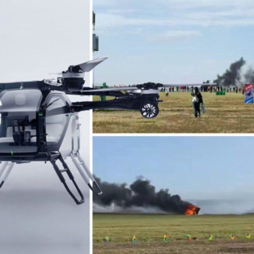 Două mașini zburătoare s-au ciocnit în timpul unei repetiții în China