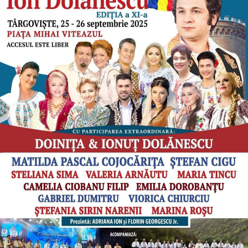 Festivalul Național „Ion Dolănescu” revine la Târgoviște în septembrie 2025