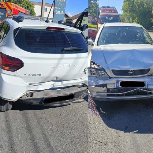 Accident rutier minor în Târgu Jiu pe strada Barajului