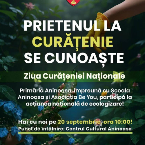 Aninoasa participă la Ziua Curățeniei Naționale pe 20 septembrie