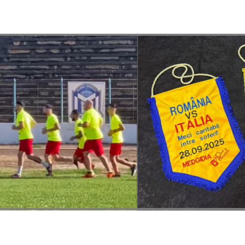 Meci caritabil între naționalele șoferilor români și italieni, la Medgidia