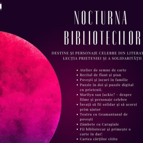 Biblioteca Județeană Brașov organizează Nocturna Bibliotecilor 2025 cu activități diverse