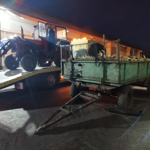 Cinci botoșăneni prinși după furtul a 5.000 kg de porumb cu tractor neînmatriculat