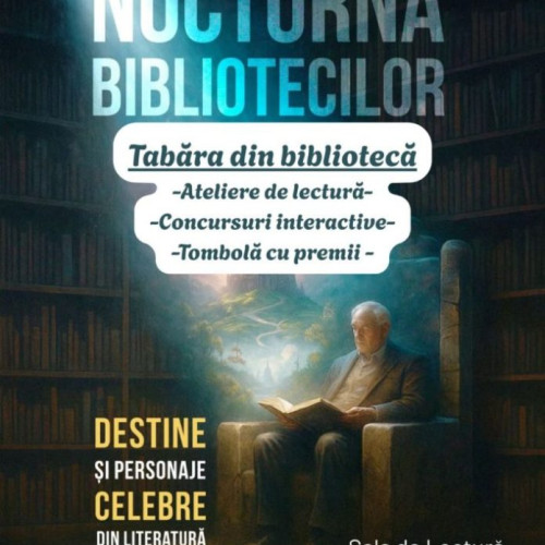 Consiliul Județean Vrancea organizează Nocturna bibliotecilor 2025 cu activități tematice culturale