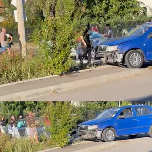 Accident rutier cu două autoturisme pe strada General Dragalina din Târgu Jiu