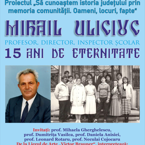 Biblioteca Județeană Neamț evocă memoria profesorului Mihail Uliciuc la 15 ani de la trecerea sa